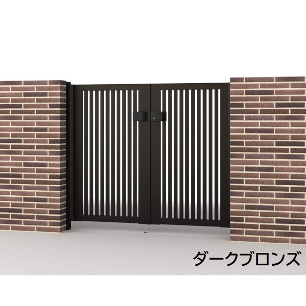 三協アルミ 形材門扉 マイスティMCE-T2 両開き(内開き施工)セット 門柱タイプ 0712 700×1200 