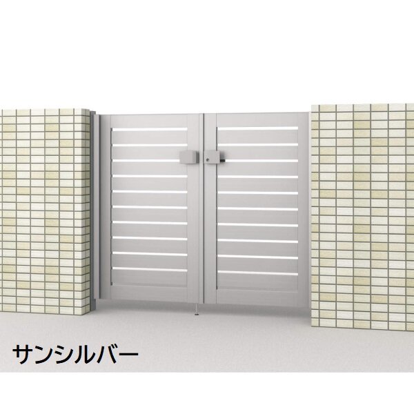 三協アルミ 形材門扉 マイスティMCE-Y3 両開き(内開き施工)セット 門柱タイプ 0710 700×1000 