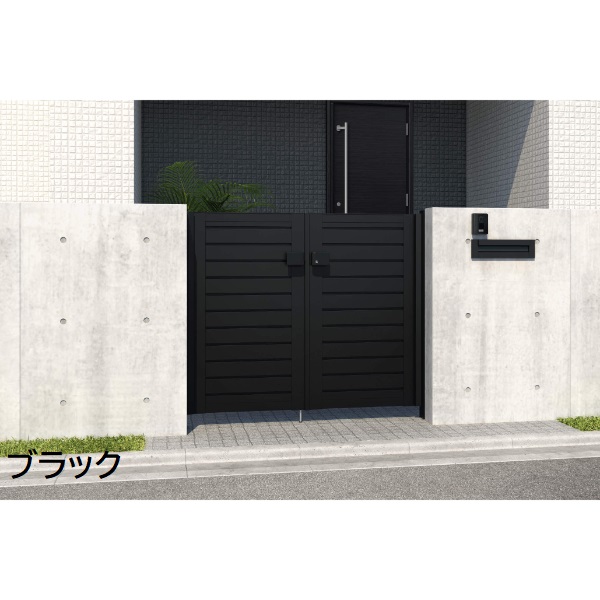 三協アルミ 形材門扉 マイスティMCE-YM 親子開き(内開き施工)セット 門柱タイプ (06･04)10 600･400×1000 