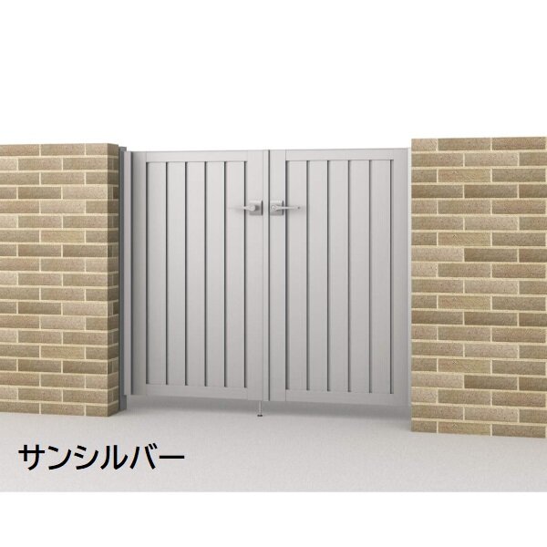 三協アルミ 形材門扉 マイスティMCE-TM 両開き(内開き施工)セット 門柱タイプ 0610 600×1000 