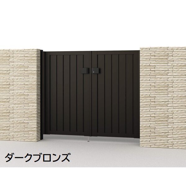 三協アルミ 形材門扉 マイスティMCE-TM 両開き(内開き施工)セット 門柱タイプ 0612 600×1200 
