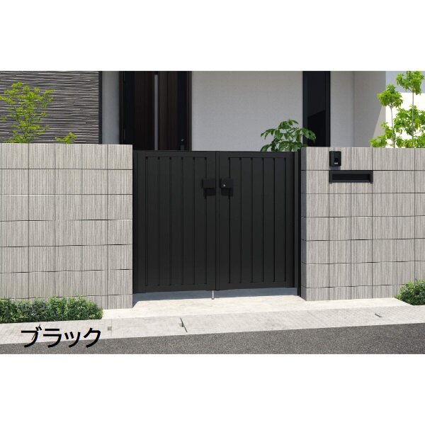 三協アルミ 形材門扉 マイスティMCE-TM 親子開き(内開き施工)セット 門柱タイプ (08･04)12 800･400×1200 