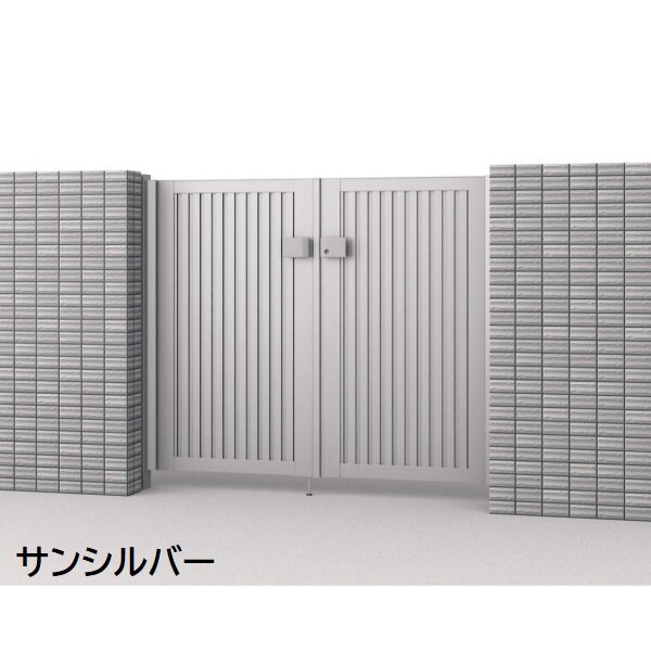 三協アルミ 形材門扉 マイスティMCE-TL 片開き(内開き施工)セット 門柱タイプ 0610 600×1000 