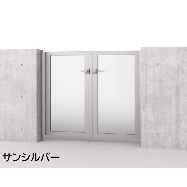 三協アルミ 形材門扉 マイスティMCE-SP 親子開き(内開き施工)セット 門柱タイプ (06･04)12 600･400×1200 