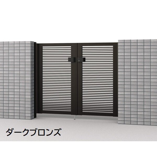 三協アルミ 形材門扉 マイスティMCE-Y1 (錠前:内蔵錠) 両開き(内開き施工)セット ベースプレートタイプ W08 H12 