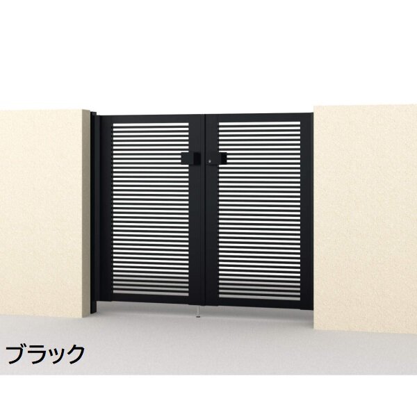 三協アルミ 形材門扉 マイスティMCE-Y1 (錠前:内蔵錠) 両開き(内開き施工)セット ベースプレートタイプ W08 H12 
