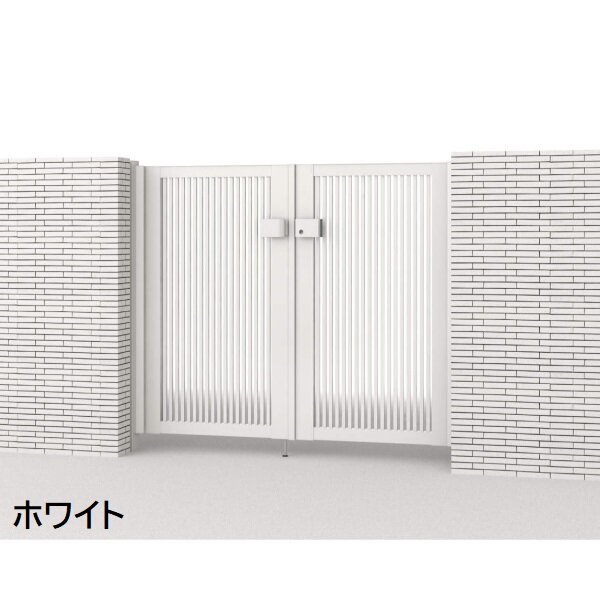 三協アルミ 形材門扉 マイスティMCE-T1 (錠前:内蔵錠) 両開き(内開き施工)セット ベースプレートタイプ W06 H10 