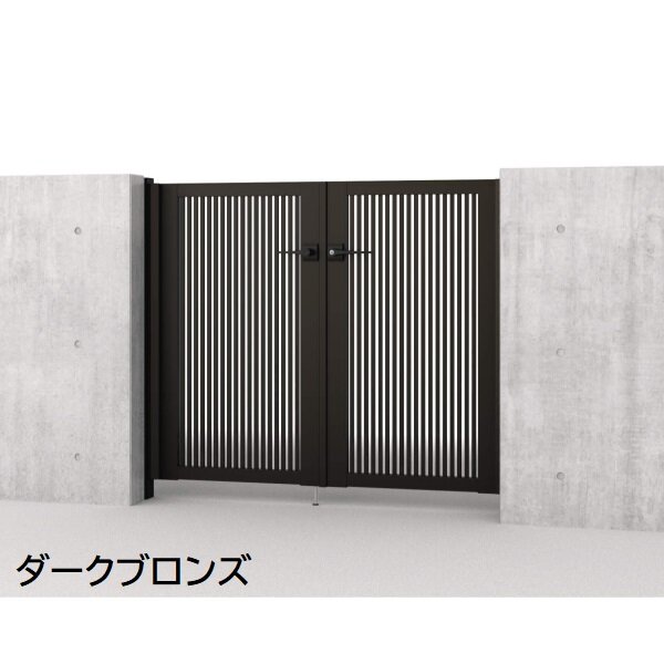 三協アルミ 形材門扉 マイスティMCE-T1 (錠前:内蔵錠) 親子開き(内開き施工)セット ベースプレートタイプ W06+04 H12 