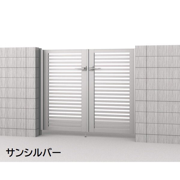 三協アルミ 形材門扉 マイスティMCE-Y2 (錠前:内蔵錠) 親子開き(内開き施工)セット ベースプレートタイプ W06+04 H10 