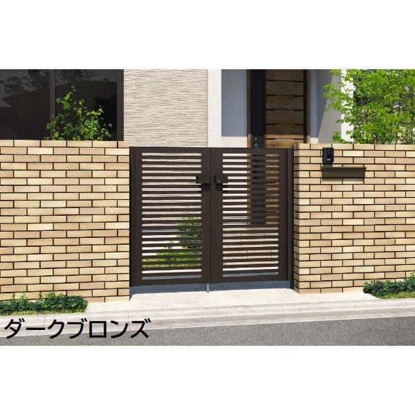 三協アルミ 形材門扉 マイスティMCE-Y2 (錠前:内蔵錠) 親子開き(内開き施工)セット ベースプレートタイプ W06+04 H10 