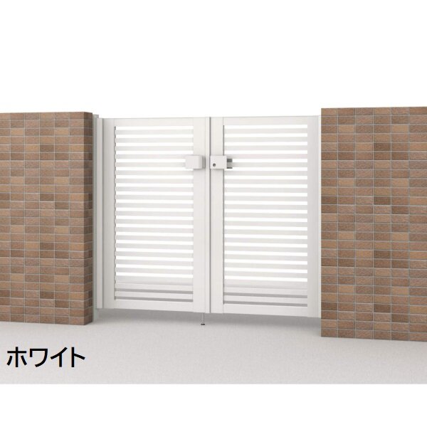 三協アルミ 形材門扉 マイスティMCE-Y2 (錠前:内蔵錠) 両開き(内開き施工)セット ベースプレートタイプ W06 H12 