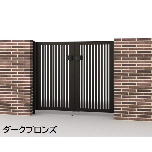 三協アルミ 形材門扉 マイスティMCE-T2 (錠前:内蔵錠) 親子開き(内開き施工)セット ベースプレートタイプ W08+04 H10 