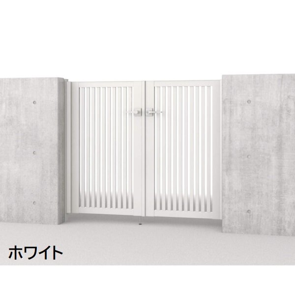 三協アルミ 形材門扉 マイスティMCE-T2 (錠前:内蔵錠) 親子開き(内開き施工)セット ベースプレートタイプ W06+04 H12 