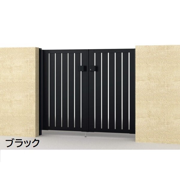 三協アルミ 形材門扉 マイスティMCE-T3 (錠前:内蔵錠) 親子開き(内開き施工)セット ベースプレートタイプ W06+04 H10 