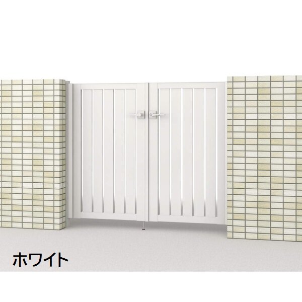 三協アルミ 形材門扉 マイスティMCE-T3 (錠前:内蔵錠) 親子開き(内開き施工)セット ベースプレートタイプ W06+04 H10 