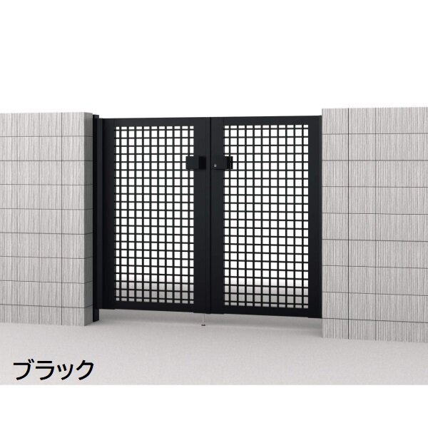三協アルミ 形材門扉 マイスティMCE-TY (錠前:内蔵錠) 両開き(内開き施工)セット ベースプレートタイプ W09 H10 