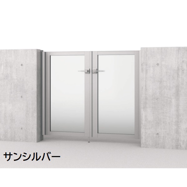 三協アルミ 形材門扉 マイスティMCE-SP (錠前:内蔵錠) 両開き(内開き施工)セット ベースプレートタイプ W06 H10 