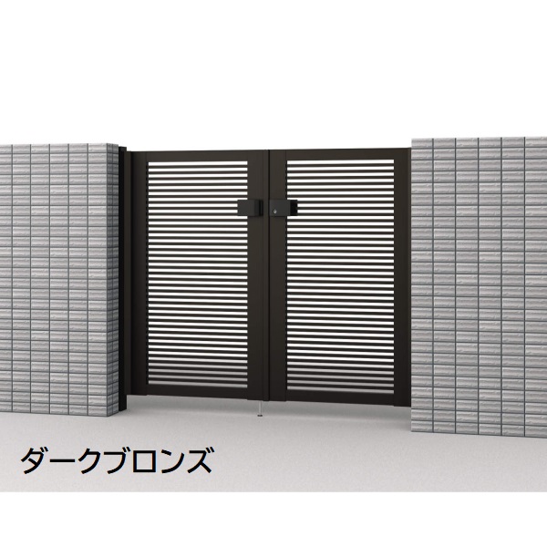 三協アルミ 形材門扉 マイスティMCE-Y1 (錠前:タッチ錠) 親子開き(内開き施工)セット ベースプレートタイプ W06+04 H10 