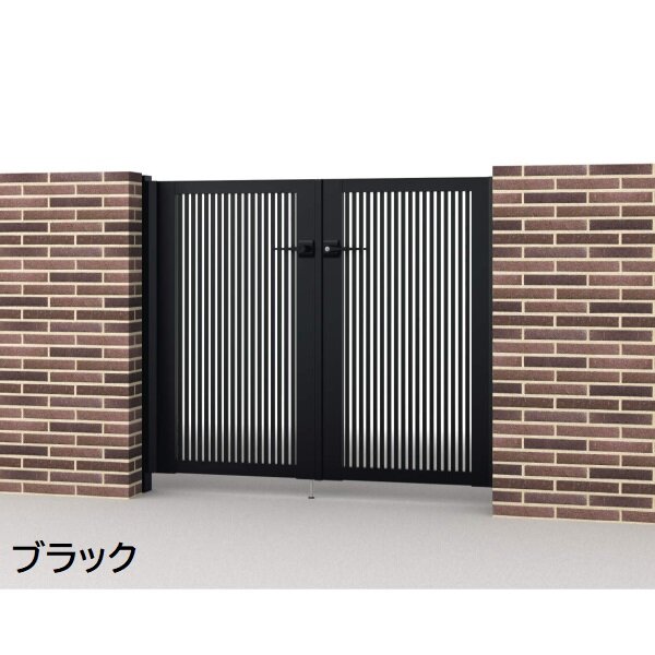 三協アルミ 形材門扉 マイスティMCE-T1 (錠前:タッチ錠) 両開き(内開き施工)セット ベースプレートタイプ W07 H12 