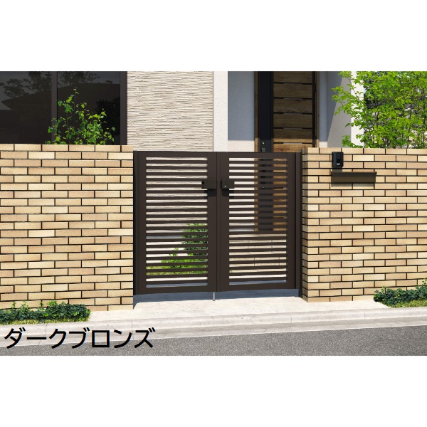 三協アルミ 形材門扉 マイスティMCE-Y2 (錠前:タッチ錠) 親子開き(内開き施工)セット ベースプレートタイプ W06+04 H10 