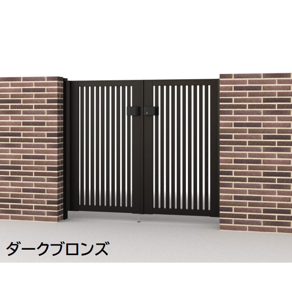 三協アルミ 形材門扉 マイスティMCE-T2 (錠前:タッチ錠) 両開き(内開き施工)セット ベースプレートタイプ W07 H10 