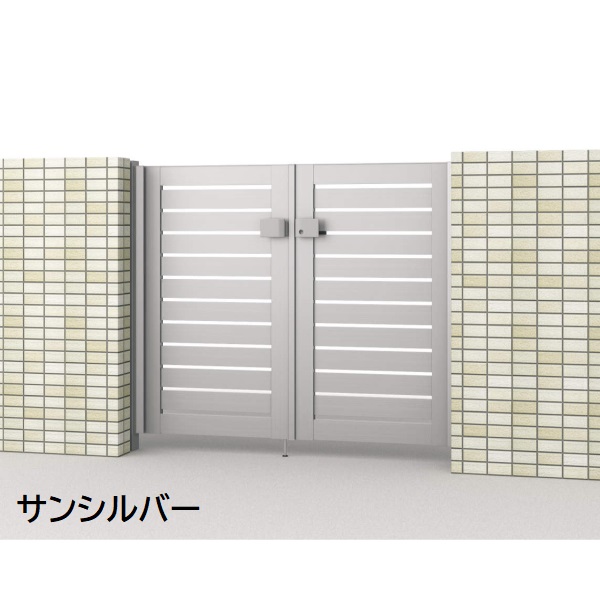 三協アルミ 形材門扉 マイスティMCE-Y3 (錠前:タッチ錠) 両開き(内開き施工)セット ベースプレートタイプ W08 H10 