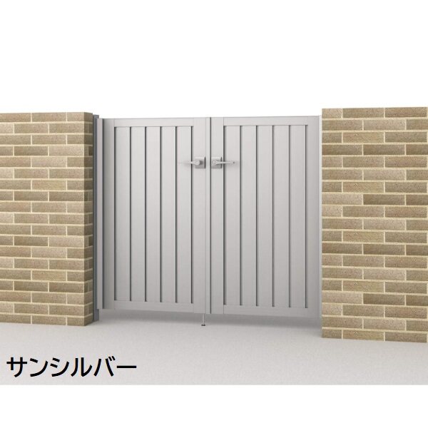 三協アルミ 形材門扉 マイスティMCE-TM (錠前:タッチ錠) 親子開き(内開き施工)セット ベースプレートタイプ W06+04 H10 