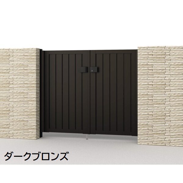 三協アルミ 形材門扉 マイスティMCE-TM (錠前:タッチ錠) 親子開き(内開き施工)セット ベースプレートタイプ W06+04 H10 