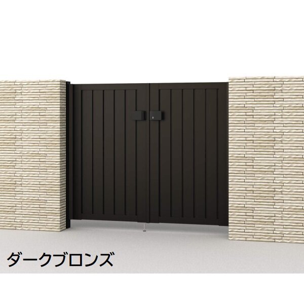 三協アルミ 形材門扉 マイスティMCE-TM (錠前:タッチ錠) 親子開き(内開き施工)セット ベースプレートタイプ W08+04 H10 