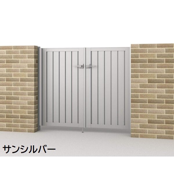 三協アルミ 形材門扉 マイスティMCE-TM (錠前:タッチ錠) 親子開き(内開き施工)セット ベースプレートタイプ W08+04 H12 