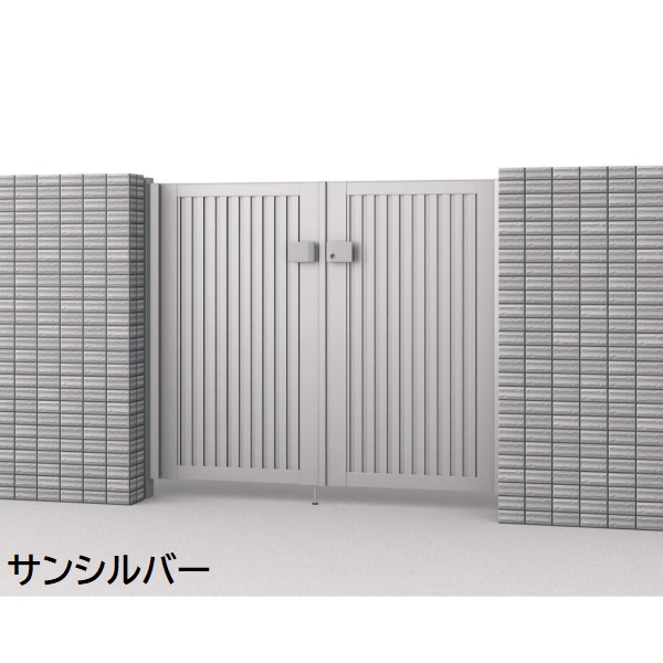 三協アルミ 形材門扉 マイスティMCE-TL (錠前:タッチ錠) 両開き(内開き施工)セット ベースプレートタイプ W06 H10 