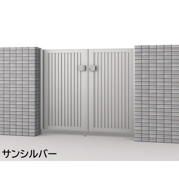 三協アルミ 形材門扉 マイスティMCE-TL (錠前:タッチ錠) 親子開き(内開き施工)セット ベースプレートタイプ W06+04 H10 