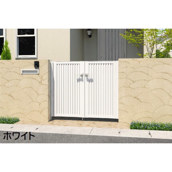 三協アルミ 形材門扉 マイスティMCE-TL (錠前:タッチ錠) 親子開き(内開き施工)セット ベースプレートタイプ W06+04 H10 