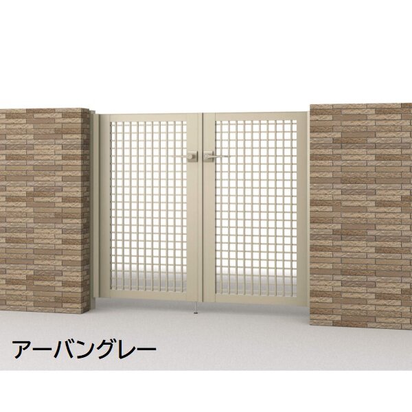 三協アルミ 形材門扉 マイスティMCE-TY (錠前:タッチ錠) 両開き(内開き施工)セット ベースプレートタイプ W06 H12 