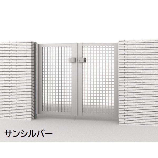 三協アルミ 形材門扉 マイスティMCE-TY (錠前:タッチ錠) 両開き(内開き施工)セット ベースプレートタイプ W09 H12 