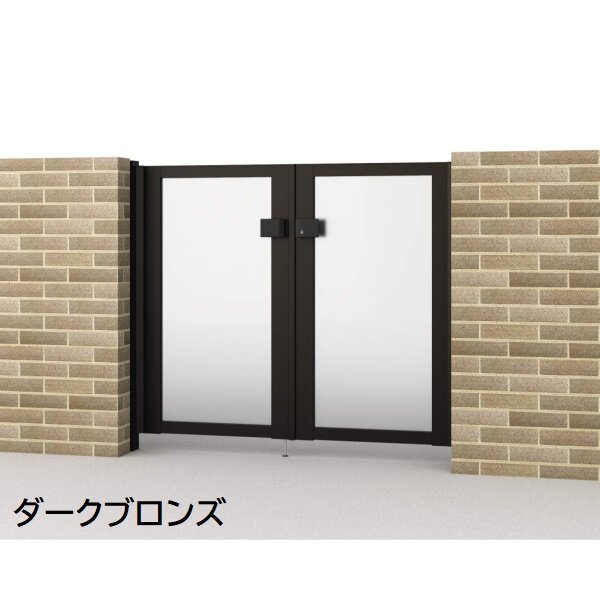 三協アルミ 形材門扉 マイスティMCE-SP (錠前:タッチ錠) 親子開き(内開き施工)セット ベースプレートタイプ W06+04 H12 