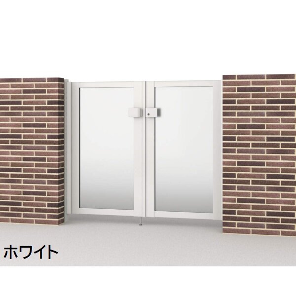 三協アルミ 形材門扉 マイスティMCE-SP (錠前:タッチ錠) 親子開き(内開き施工)セット ベースプレートタイプ W06+04 H12 