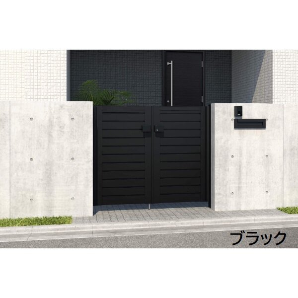 三協アルミ 形材門扉 マイスティMCE-YM (錠前:タッチ錠) 片開き(内開き施工)セット ベースプレートタイプ W09 H12 