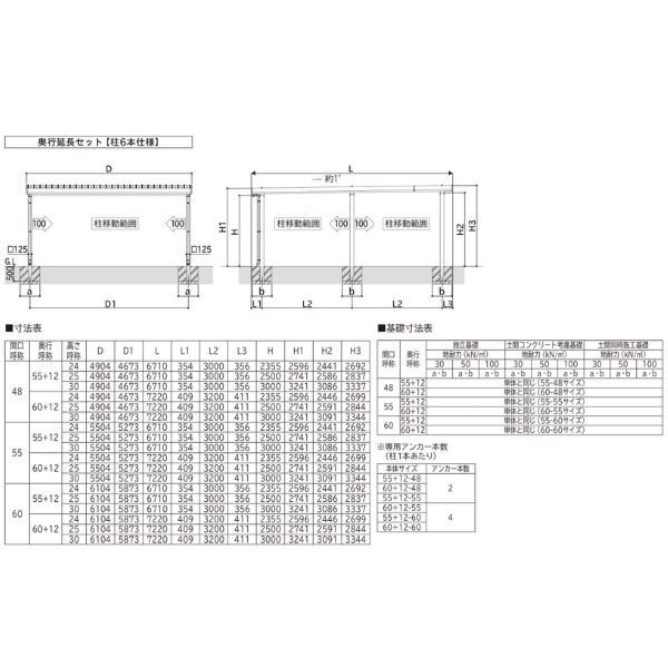 【商品のみ】カーポート 2台用 YKK YKKAP ジーポート Pro 900タイプ  横材なし 明かり取りなし 奥行延長柱6本 J55･12-60 H24 木調色