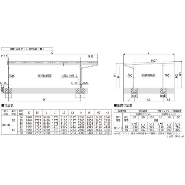 【商品のみ】カーポート 3台用 YKK YKKAP ジーポート Pro 900タイプ 横材なし 明かり取りなし 間口延長柱4本 E60-80･18 H23 木調色