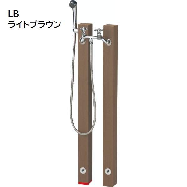 ニッコー シャワープレイス レヴウッドタイプセット 立水栓2本+水栓金具『ガーデン　流し台　ニッコーエクステリア』 