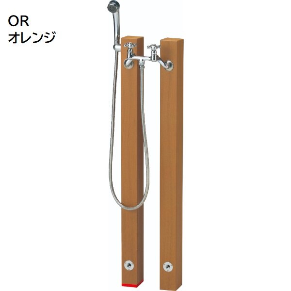 ニッコー シャワープレイス レヴウッドタイプセット 立水栓2本+水栓金具『ガーデン　流し台　ニッコーエクステリア』 