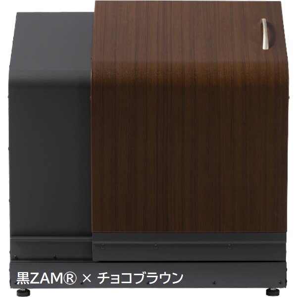 ナカノ ホームスライドダスポンスリム プッシュ錠付き HSDP-BZ-SLIM 『ゴミ収集庫 ダストボックス 屋外』 黒ZAM