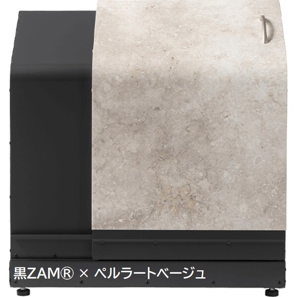 ナカノ ホームスライドダスポンスリム プッシュ錠付き HSDP-BZ-SLIM 『ゴミ収集庫 ダストボックス 屋外』 黒ZAM
