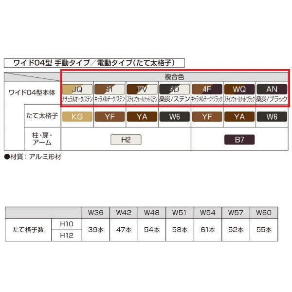 YKKAP ルシアスアップゲート ワイド 04型 54-10H ハイルーフ  手動タイプ 複合カラー