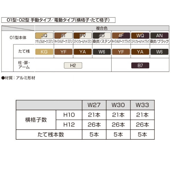 YKKAP ルシアスアップゲート 01型 30-10 標準 電動タイプ 複合カラー
