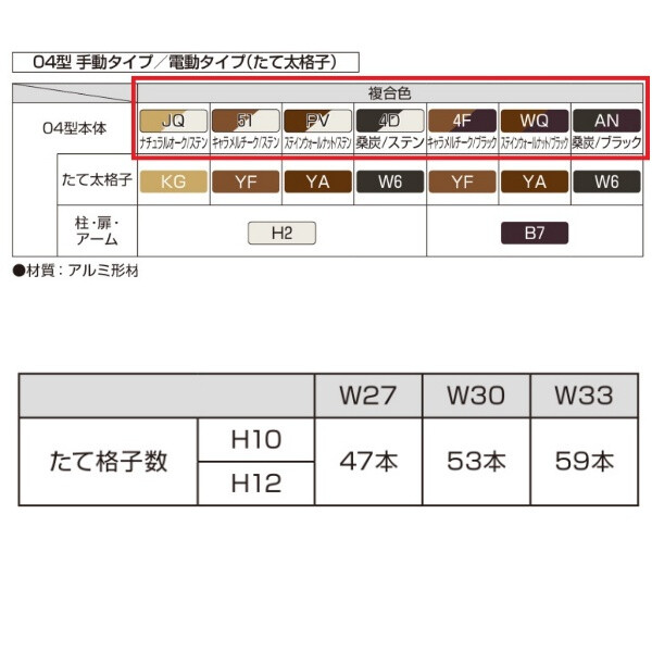 YKKAP ルシアスアップゲート 04型 33-12 標準 電動タイプ 複合カラー