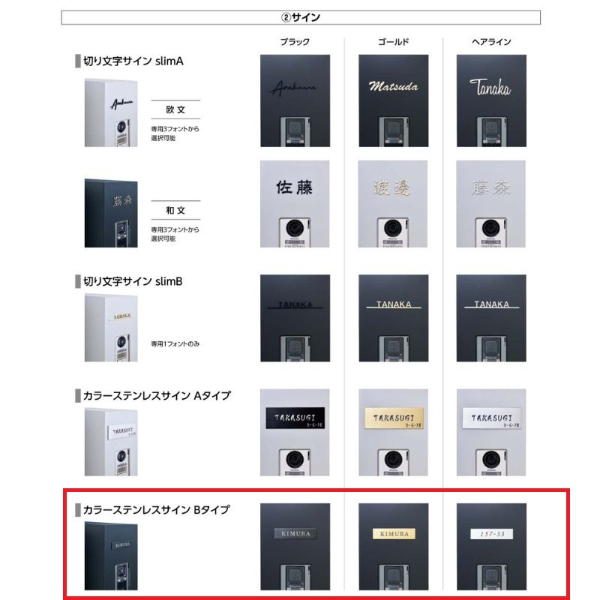 リクシル 機能門柱FT 宅配ボックス付き インターホン内蔵 カラーステンレスサインBタイプ シミュレーション対応タイプ 