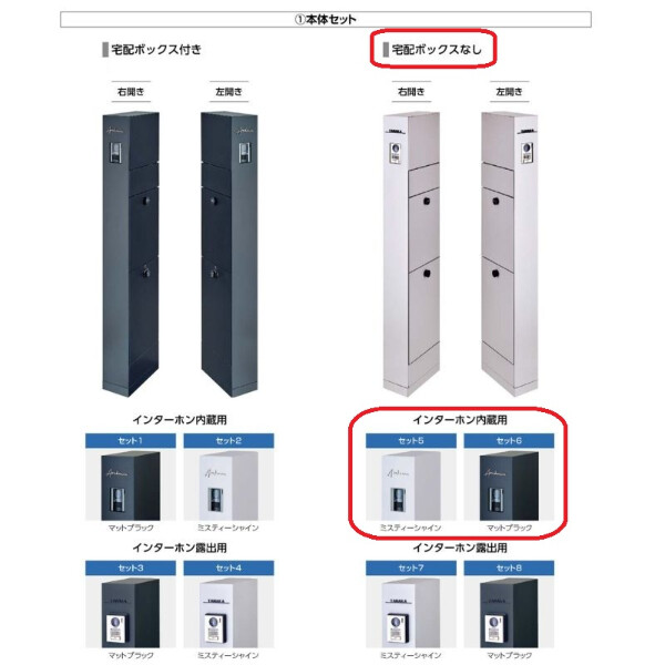 リクシル 機能門柱FT 宅配ボックスなし インターホン内蔵 カラーステンレスサインAタイプ 