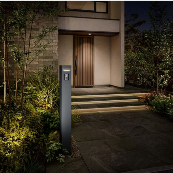 リクシル 機能門柱FT 宅配ボックスなし インターホン内蔵 カラーステンレスサインAタイプ 